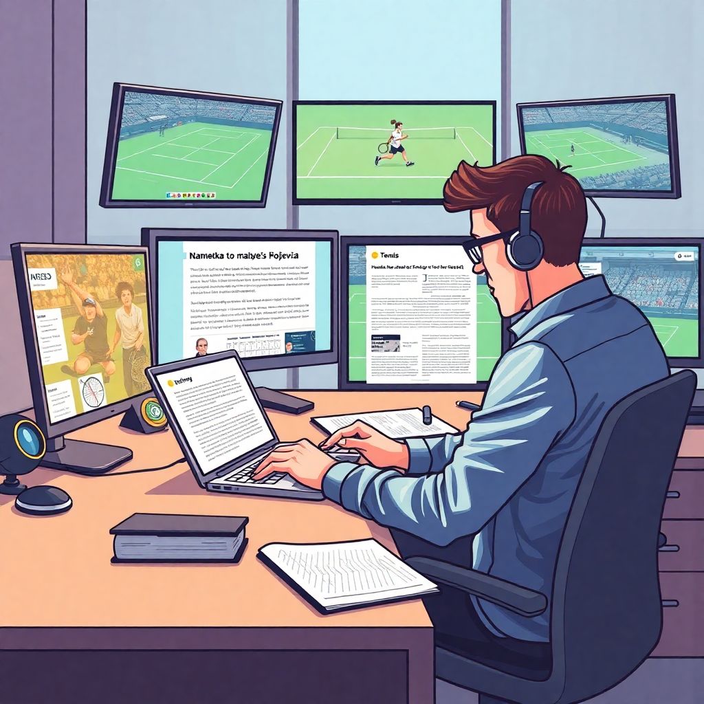 Как писать оперативные новости о теннисе: структура материала и примеры