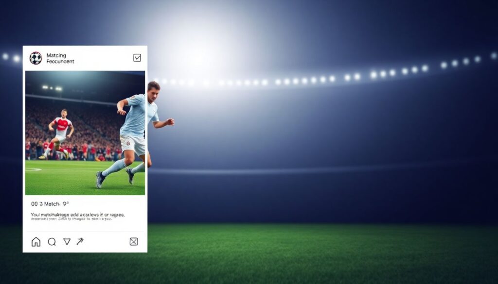 Как сочетать текст и фото в одном посте о матче - иллюстрация