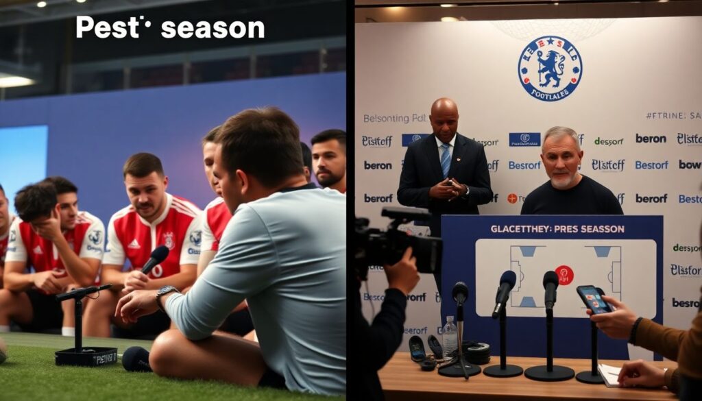 Сценарии пресс-конференций после матчей: шаблоны и примеры - иллюстрация