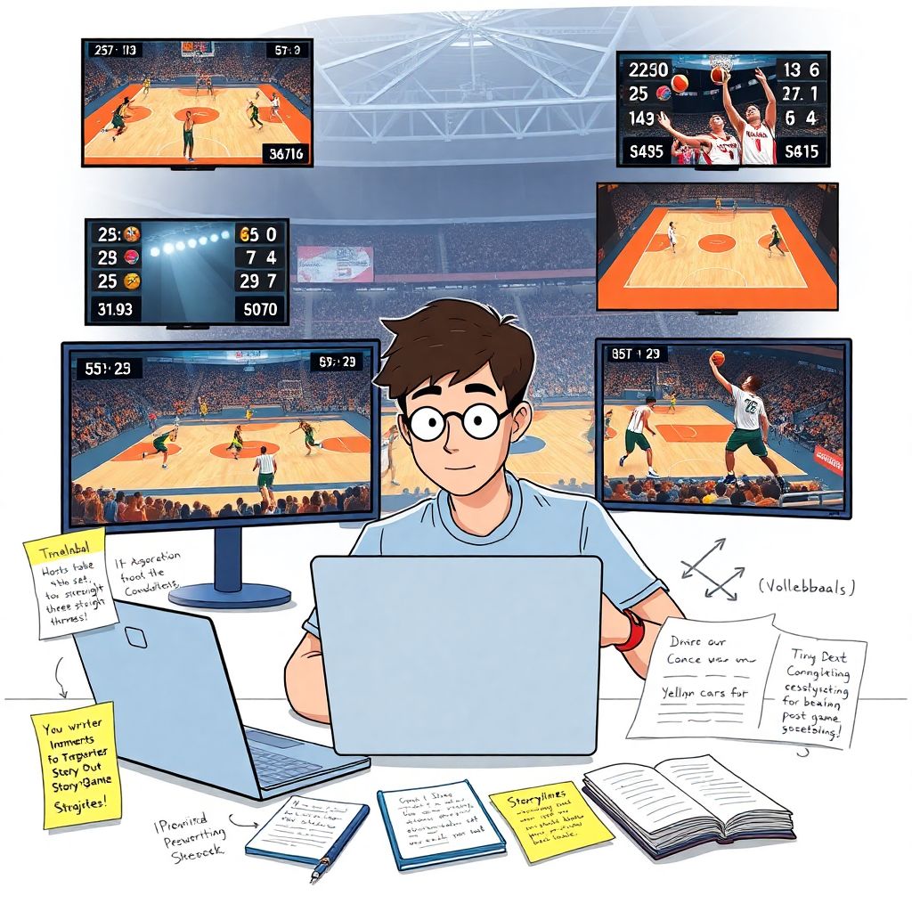 Как писать живые заметки на матчи по волейболу и баскетболу для сайта