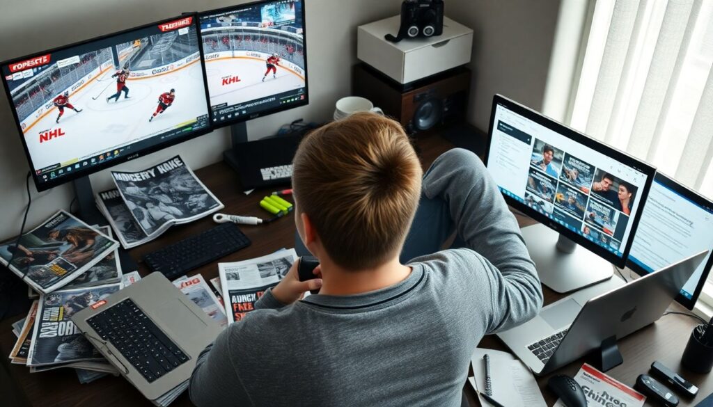 Хоккей: как передавать динамику игры в заголовках - иллюстрация