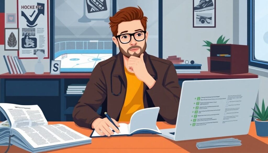 Хоккей: как передавать динамику игры в заголовках - иллюстрация