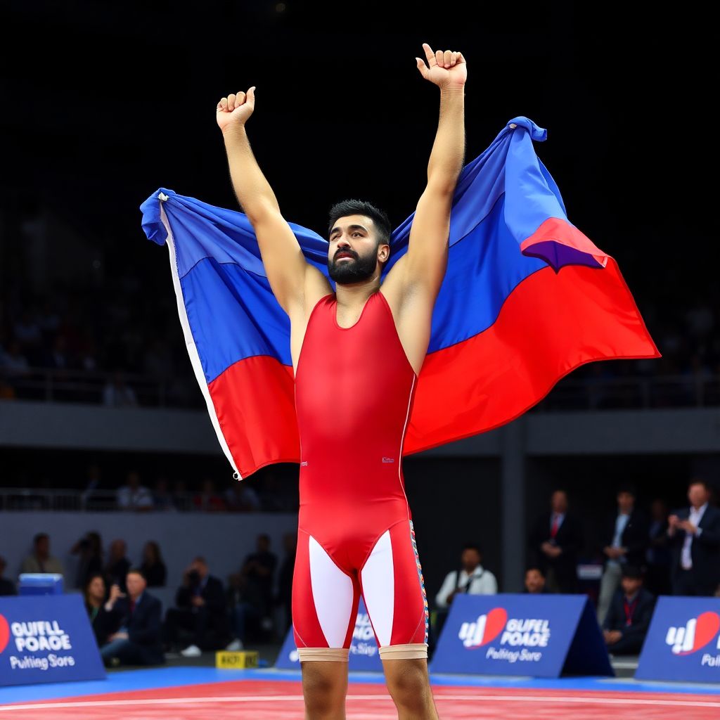 Садулаев выиграл золото чемпионата Европы по борьбе и поднял флаг России